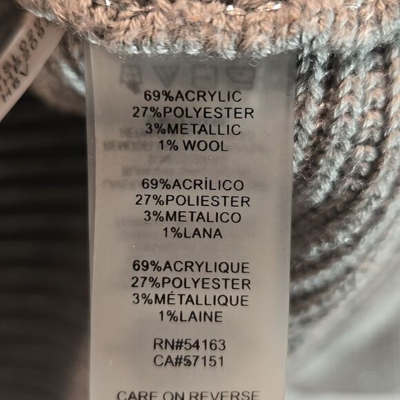 Calvin Klein Women's Gray metallic Cowl Neck Sweater size S - Picture 7 of 10